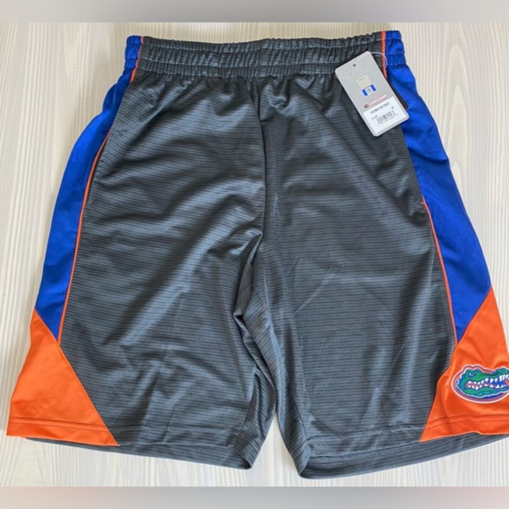 NWT Colosseum Men's Charcoal Gray Athletic Shorts Medium Florida Gators Logo
